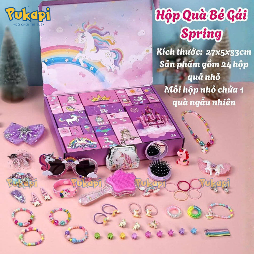Bộ Đồ Chơi Hộp Quà Bất Ngờ 24 Ngày Chủ Đề Pony Đồ Chơi Bí Mật Cho Bé Blind Box - Đồ Chơi Cho Bé PUKAPI