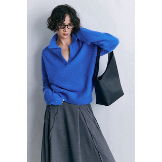 𝐏𝐡𝐢𝐞𝐧 | (Sẵn) W7812 Áo Polo Len Cổ V Form Rộng Hoạ Tiết Trơn