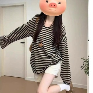 Áo Len  Kẻ Đen Trắng Dệt Kim Cổ V Tay Lơi Oversize Hiện Đại(Kèm Ảnh Video SHop Quay)