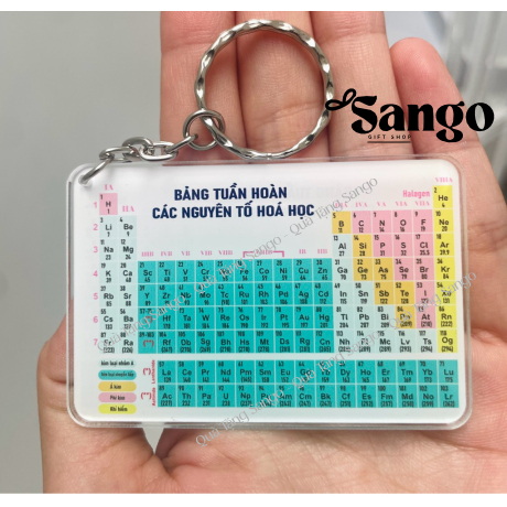 Móc Khóa Hóa Học – Bảng Tuần Hoàn Nguyên Tố Theo Chương Trình Mới | Móc Khóa Mica In 2 Mặt, Quà Tặng Học Sinh- Sango