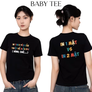 Áo Thun BabyTee In Áo Theo Yêu Cầu, In Hình Ảnh Người Yêu Gia Đình , Nhóm Teambuilding Cotton 250gsm