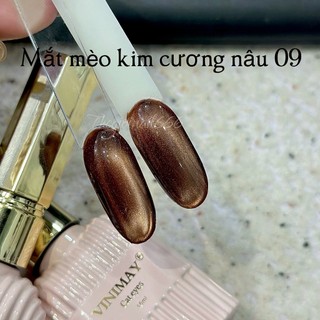 Mắt Mèo Kim Cương VINIMAY Nâu 09 Siêu Sáng | Thegioinail666