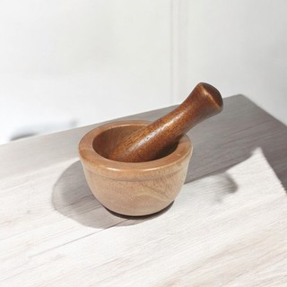 Bộ Chày Cối Gỗ TÍ HON - Bộ Chạy Cối Gỗ Mini Giã Gia Vị, Tỏi, Ớt, Thuốc Bắc, Đồ Chơi Decor Trang Trí