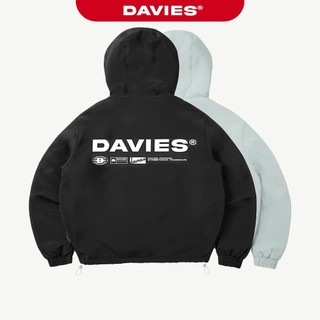 Áo khoác dù nam nữ form rộng DAVIES  có nón màu đen, xám Hooded Basic Jacket local brand | D25-AK1