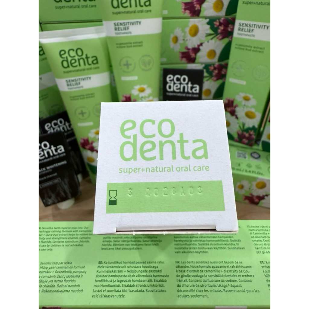 Kem đánh răng tự nhiên chăm sóc nướu và răng nhaỵ cảm Ecodenta Sensitivity Relief 100ml-Hoa Cúc & Đinh Hương