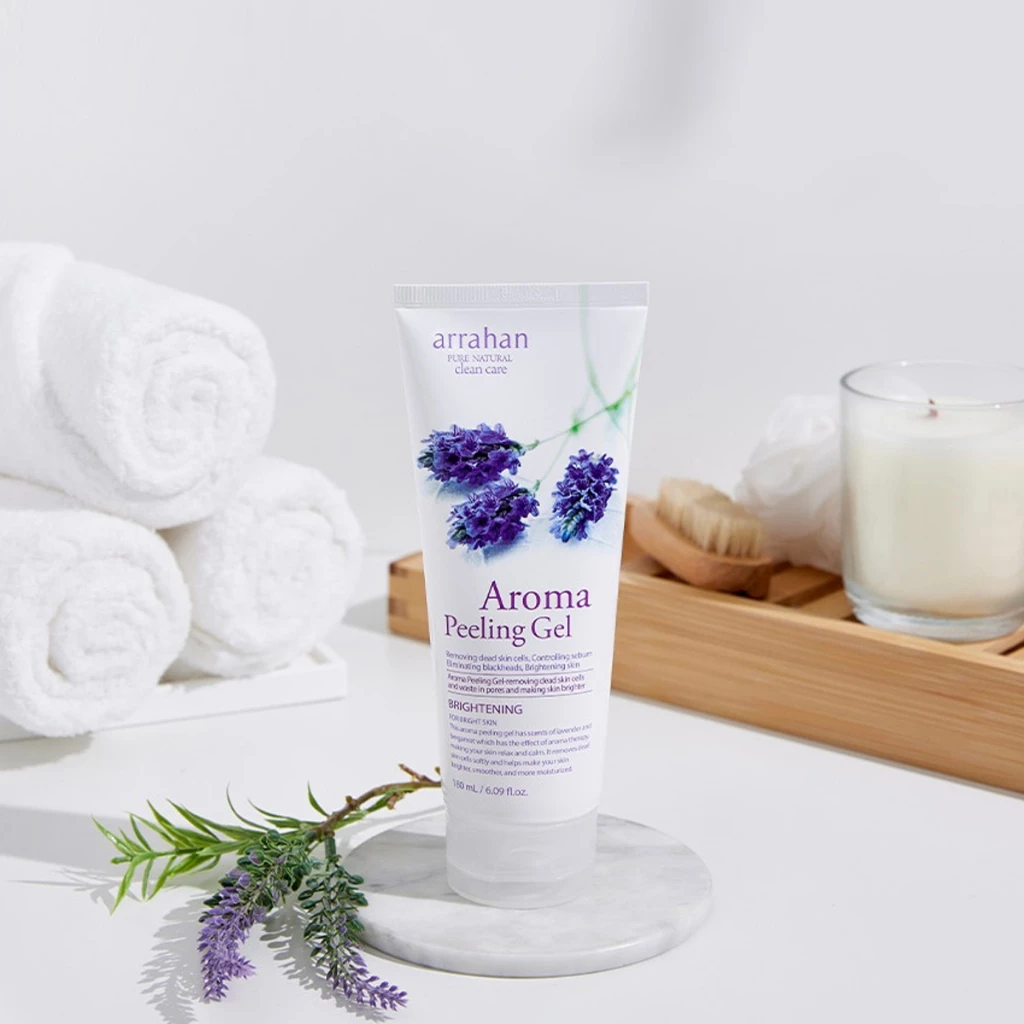 Tẩy Da Chết Arrahan Aroma Peeling Gel - Hương Oải Hương Hỗ Trợ Da Sáng, Mịn Màng  Hàn Quốc 180ml
