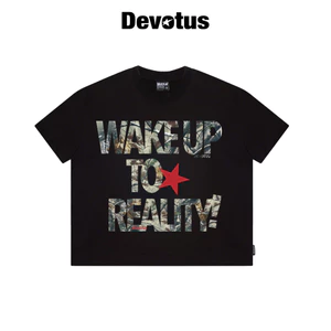 ÁO THUN 100% COTTON 300GSM IN LỤA TRAME BOXY DEVOTUS LOCAL BRAND - WAKEUP TEE