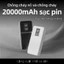 sạc dự phòng 20000mah Hai dây sạc nhanh có thể sạc hai thiết bị cùng một lúc, màn hình led hiển thị mức điện