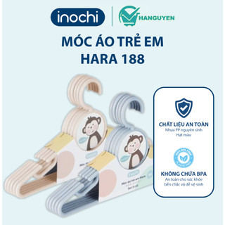 Set 5 móc áo trẻ em Inochi Hara 188 – thiết kế thông minh, có lỗ treo chống tuột quần áo