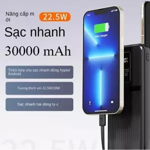 sạc dự phòng 30000mah 22.5w sạc nhanh công suất lớn, màn hình led