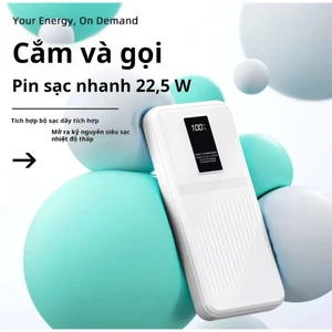 sạc dự phòng 20000mah Công suất lớn Tích hợp 2 dây sạc nhanh Tương thích với tất cả các máy tính bảng điện thoại di động
