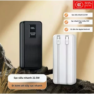 22.5w sạc siêu nhanh 20000mAh pin dự phòng tích hợp 2 dây sạc nhanh trò chơi du lịch phải có