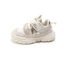 Giày Sneaker Trẻ Em Cao Cấp, Giày Thể Thao Bé Gái Trắng Ánh Kim, Đế Cao Su Chống Trượt, Quai Dán Tiện Lợi