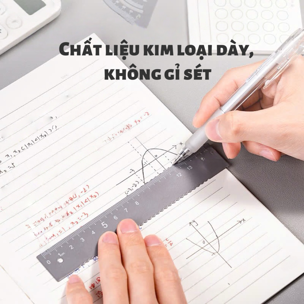 Set4 Thước Eke Tam Giác Deli 15cm Hợp Kim Nhôm Cao Cấp, Bền Đẹp, Chính Xác, Dụng Cụ Học Sinh Học Tập