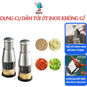 Dụng Cụ Dằm Tỏi Ớt Inox Không Gỉ- Dụng Cụ Nghiền Tỏi, Băm Tỏi Ớt Băm Hành Bằng Tay Tiện Lợi DASEP