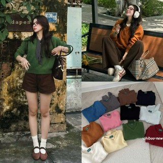 Áo len lông thỏ dáng rộng cổ tim - 247store