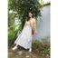 ĐẦM LINEN MÀU BE ÁNH XANH 2HAND NHẬT