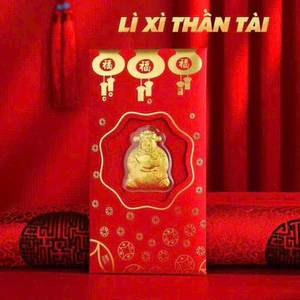 COMBO Bao lì xì ông thần tài mạ vàng may mắn tài lộc đến mọi nhà