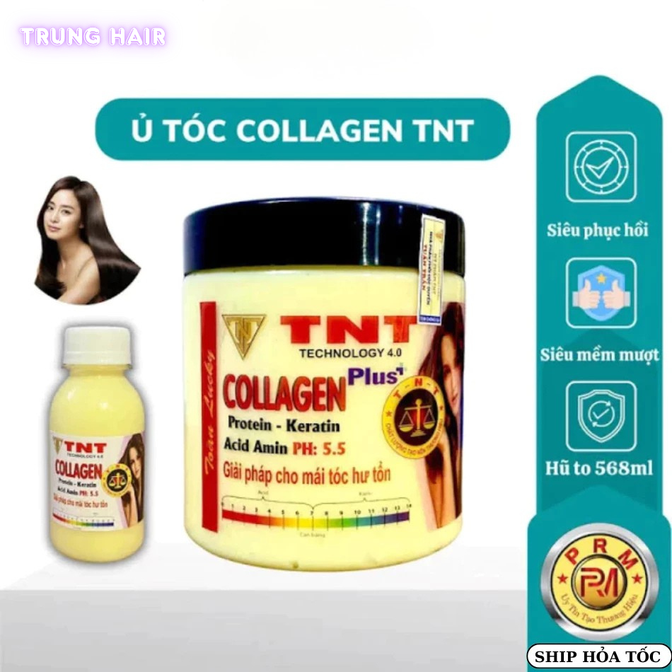 Ủ tóc Collagen TNT, kem ủ tóc phục hồi hư tổn giúp tóc chắc khỏe, mềm mượt | Trunghair