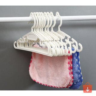 Set 10 móc áo trẻ em Inochi Hara 185 – móc mỏng nhỏ gọn, có rãnh chống trượt tiện lợi