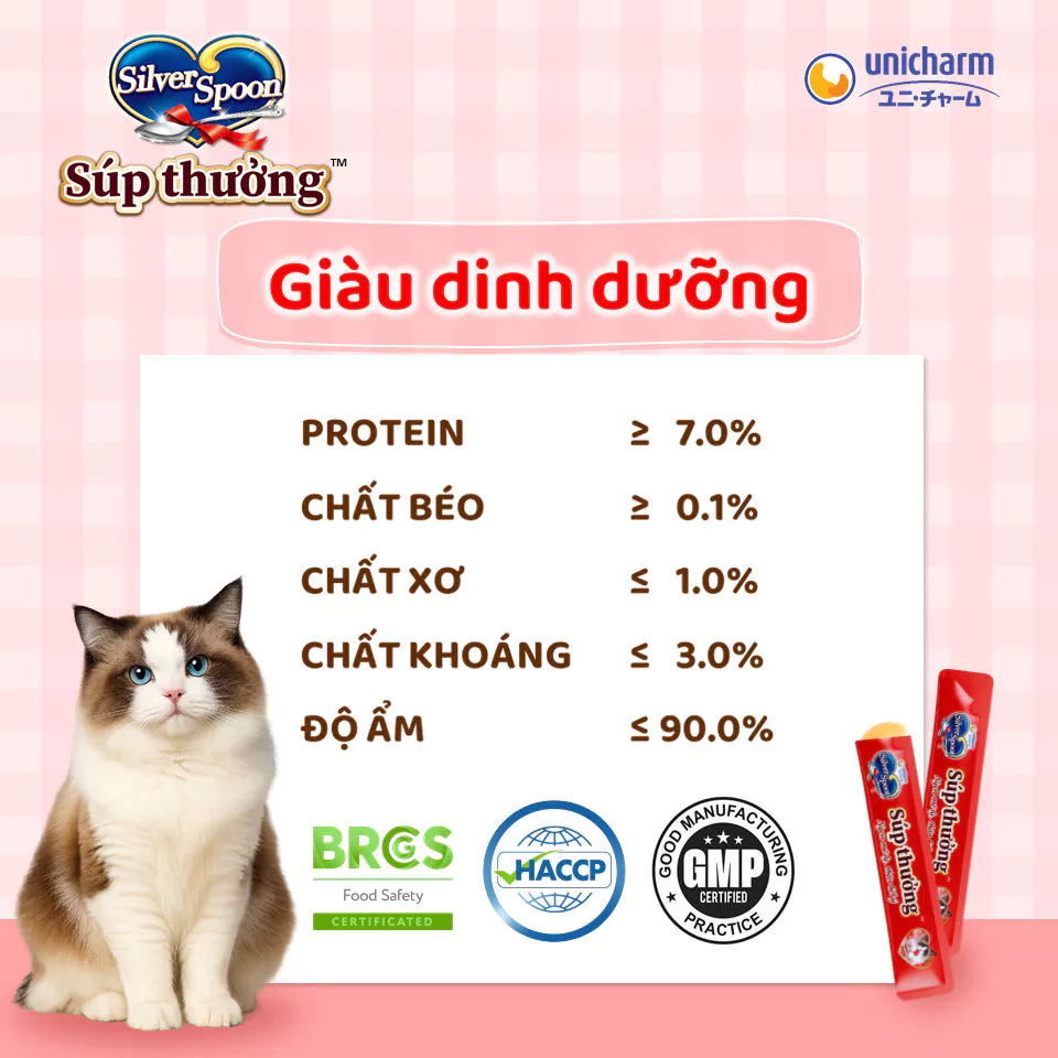 Súp Thưởng SILVER SPOON Cho Mèo thượng hạng (Túi 4 gói*14g)