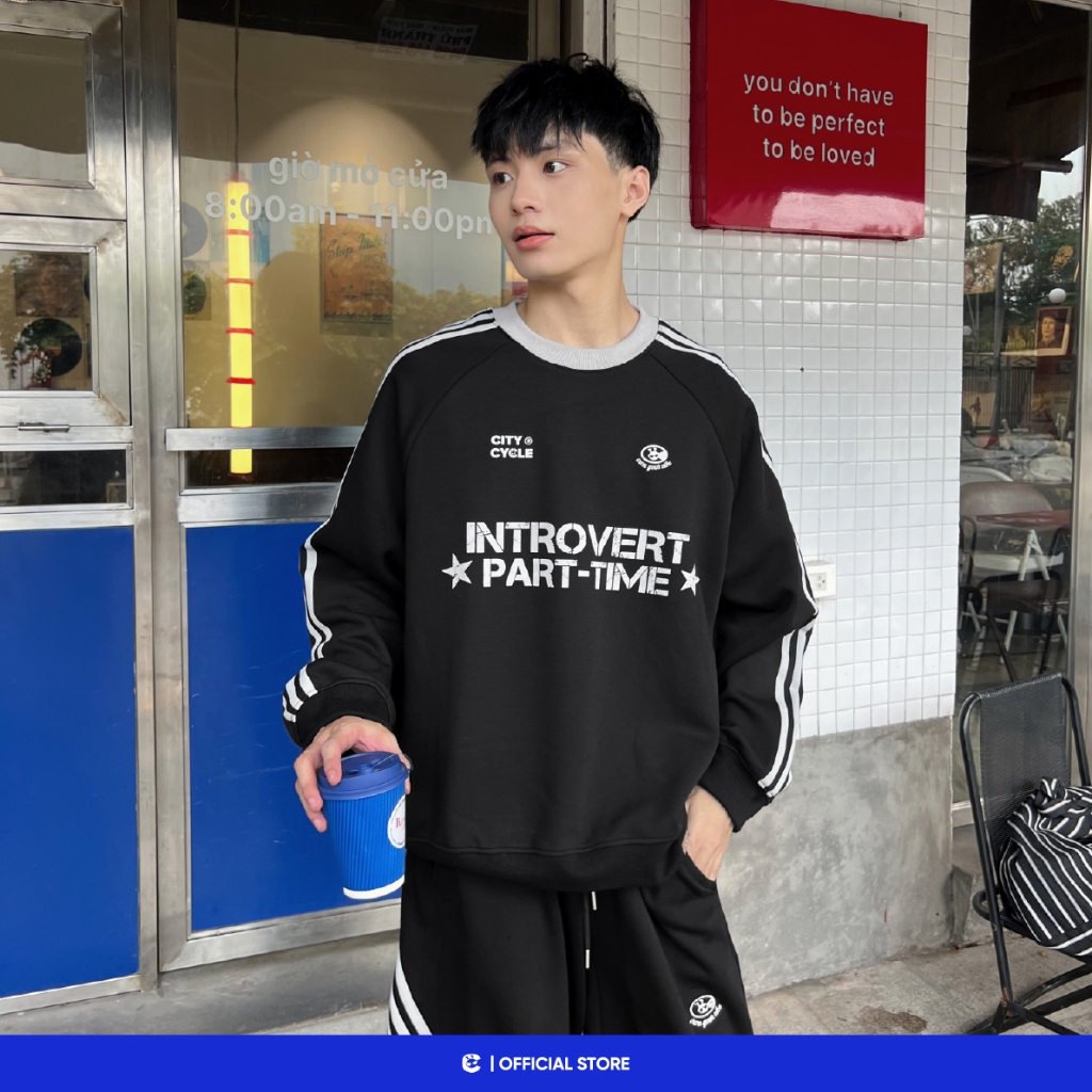 Combo set bộ nỉ hoodie nam nữ mùa đông Local Brand Chính Hãng City Cycle Combo bộ nỉ Half Half