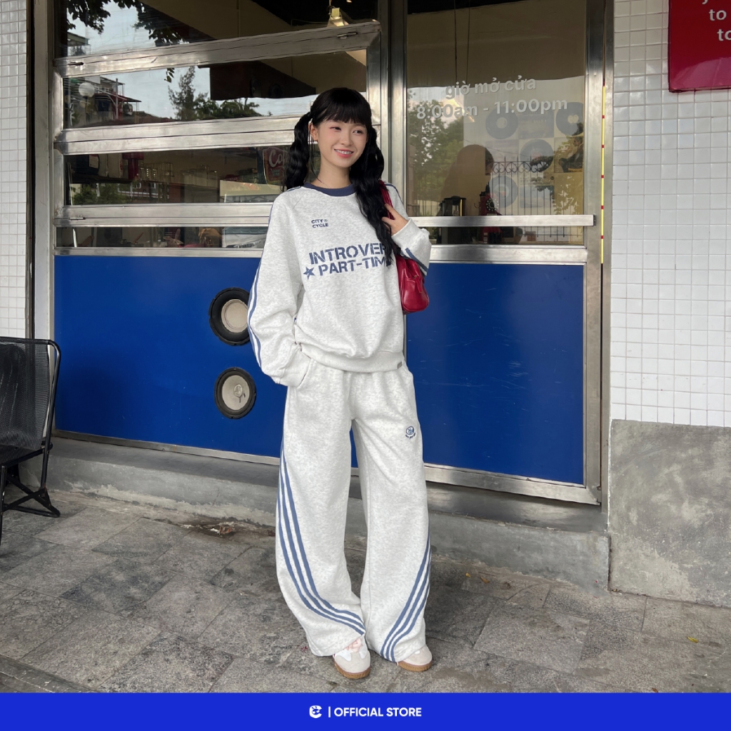 Combo set bộ nỉ hoodie nam nữ mùa đông Local Brand Chính Hãng City Cycle Combo bộ nỉ Half Half