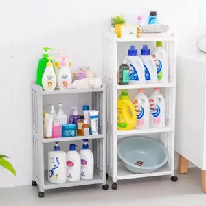 Kệ Nhựa Lắp Ghép 2 Tầng 3 Tầng 4 Tầng Chịu Lực 50kg Để Nhà Tắm;Nhà Bếp;Đựng Đồ Có Bánh Xe Di Chuyển Tiện Ích