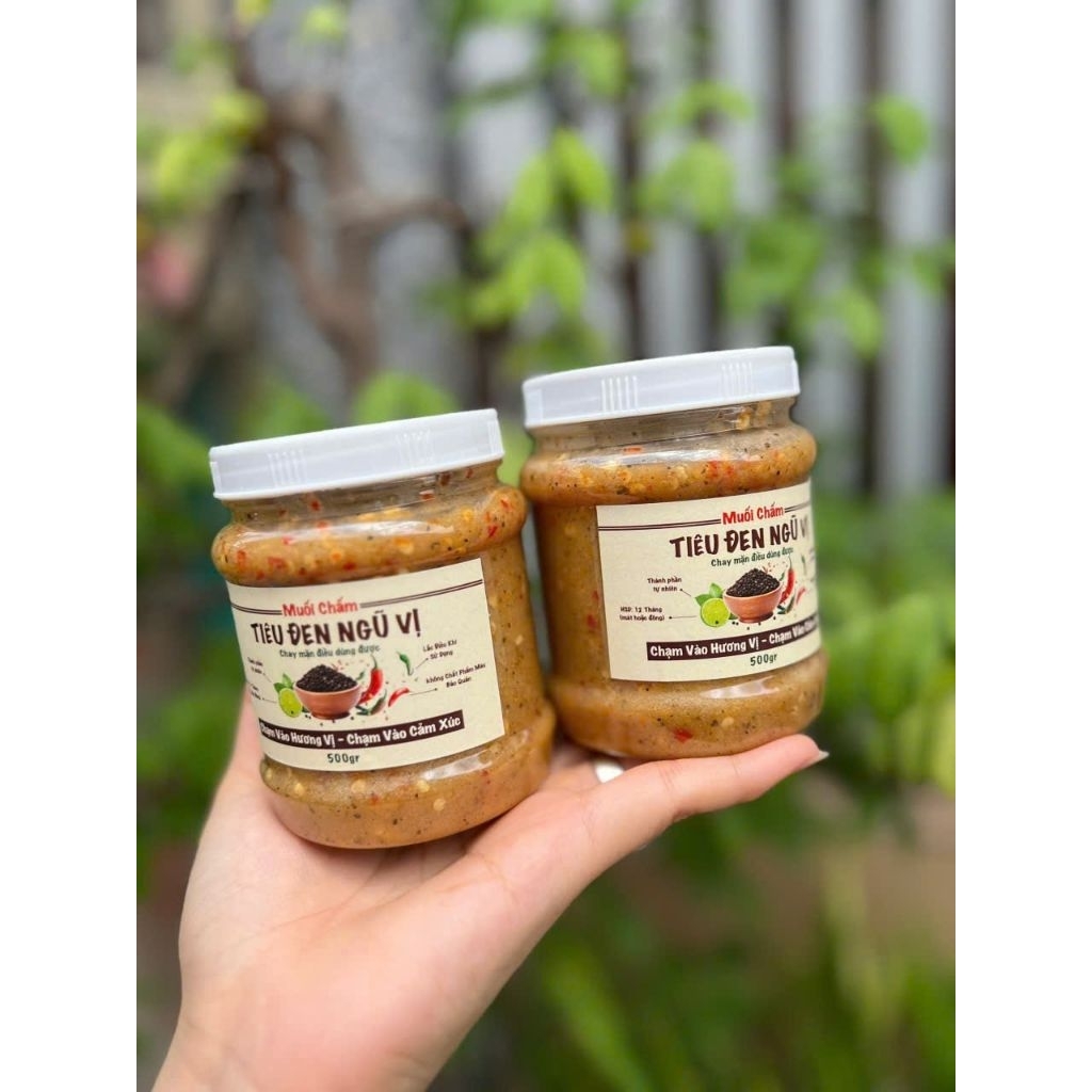 Deal Hời Mua 5 Hủ Muối + Tặng 1 Hủ Muối Chấm Thần Thánh Hải Sản Và Món Luộc Siêu Ngon Chay Mặn Đều Dùng Được  (hủ 500gr)