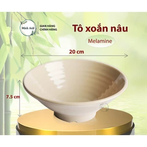 Hỏa tốc - [ Combo 5 cái ] Tô xoắn nâu Melamine 20cm