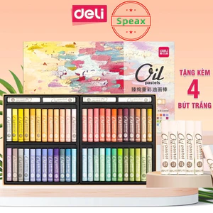 Bút Sáp Dầu Deli 24/36/48 Màu – Siêu Mịn, Dễ Tô, An Toàn Cho Học Sinh