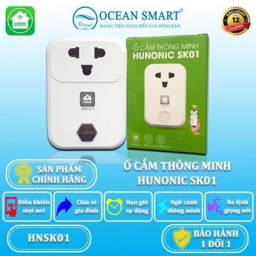 Ổ Cắm Thông Minh HUNONIC SK01, SK02, Ổ Cắm Wifi Điều Khiển Từ Xa Qua Điện Thoại - HNSK