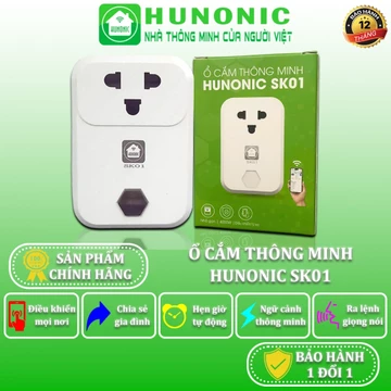 Ổ Cắm Thông Minh Wifi Hunonic SK01, Ổ Cắm Hẹn Giờ Từ Xa SK02, Điều Khiển Mọi Thiết Bị Từ Xa Qua Điện Thoại