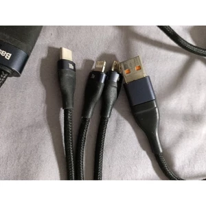 Cáp sạc và truyền dữ liệu Baseus 3 đầu micro usb, usb-c,lighting (99%)