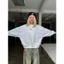 Áo Sweater Nỉ 2 Da VIBESTU " in LOGO nổi " Boxy Tay Dơi Unisex Nam Nữ