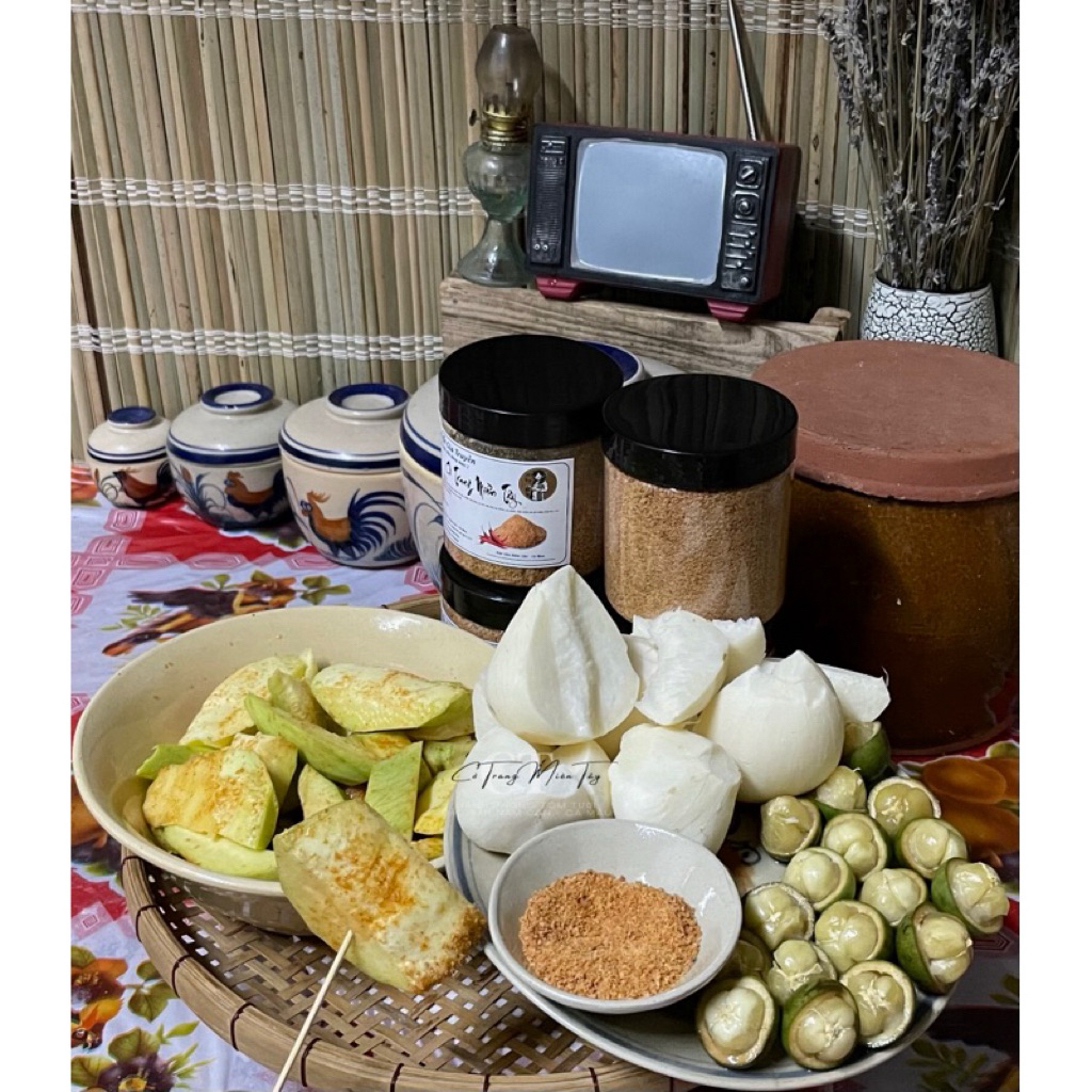 Muối ớt làm nhà chay mặn đều dùng được 1hủ 500gram