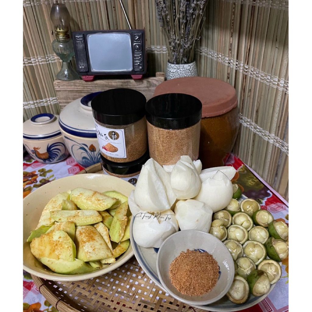 Muối ớt làm nhà chay mặn đều dùng được 1hủ 500gram