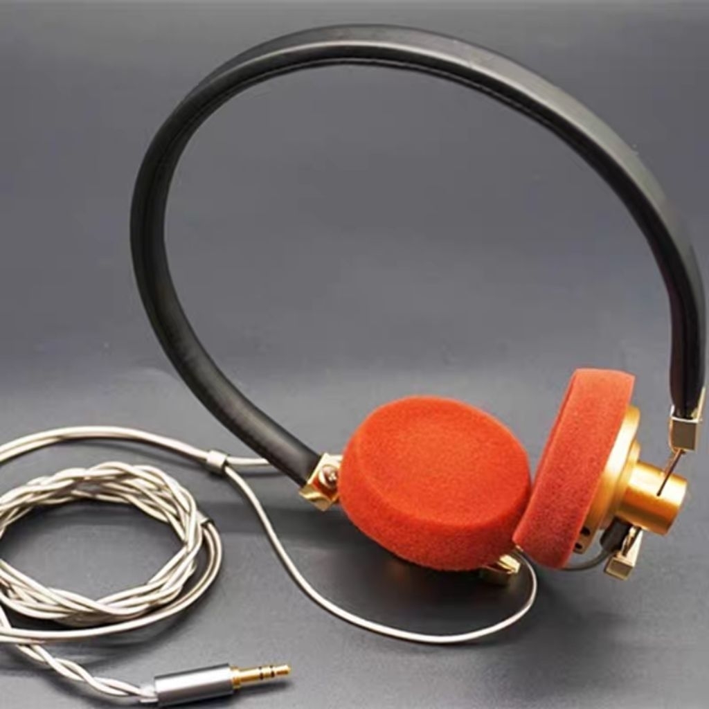 Tai Nghe Chụp Tai Cao Cấp DIY 40mm MMCX - Âm Thanh Audiophile | Vỏ Hợp Kim, Dây Rời MMCX, Thiết Kế Retro Sang Trọng