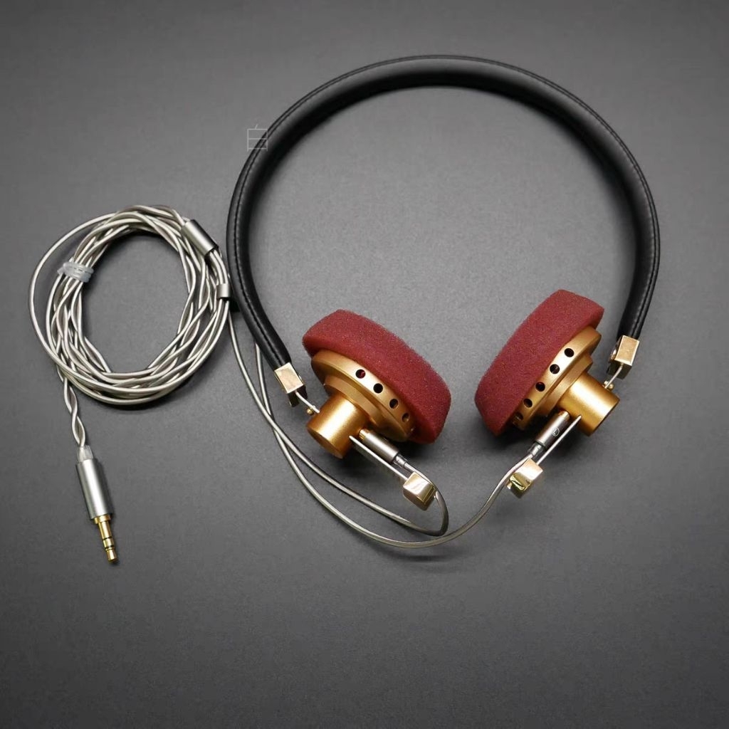 Tai Nghe Chụp Tai Cao Cấp DIY 40mm MMCX - Âm Thanh Audiophile | Vỏ Hợp Kim, Dây Rời MMCX, Thiết Kế Retro Sang Trọng