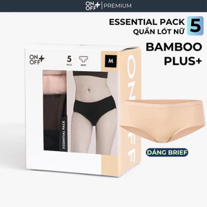 Hộp combo 5-3 quần lót nữ Bamboo Plus dáng brief ESSENTIAL mềm mát kháng khuẩn ONOFF -16UQ25A483