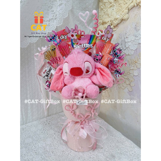 Set quà trụ tròn bánh kẹo kèm gấu bông xinh yêu – Quà tặng sinh nhật, Valentine, noel, lễ tết ( gấu có thể ngẫu nhiên)
