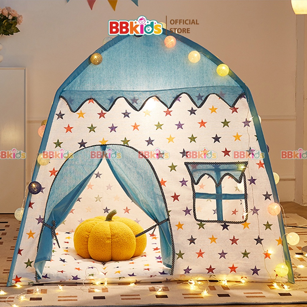 Lều Cho Bé Trai Gái, Lều Cắm Trại Bằng Vải BBkids, Khung Chắc Chắn, Đồ Chơi Trẻ Em, Lều Bóng - BB028