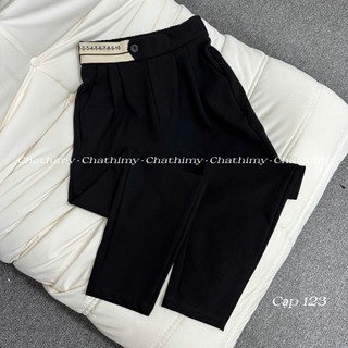 Chathimy Quần Baggy Nữ, Quần Suông BIGSIZE 42-90kg Chất UMI Cao Cấp Loại 1 Co Giãn 4 Chiều Thời Trang Chathimy Q 61 Size