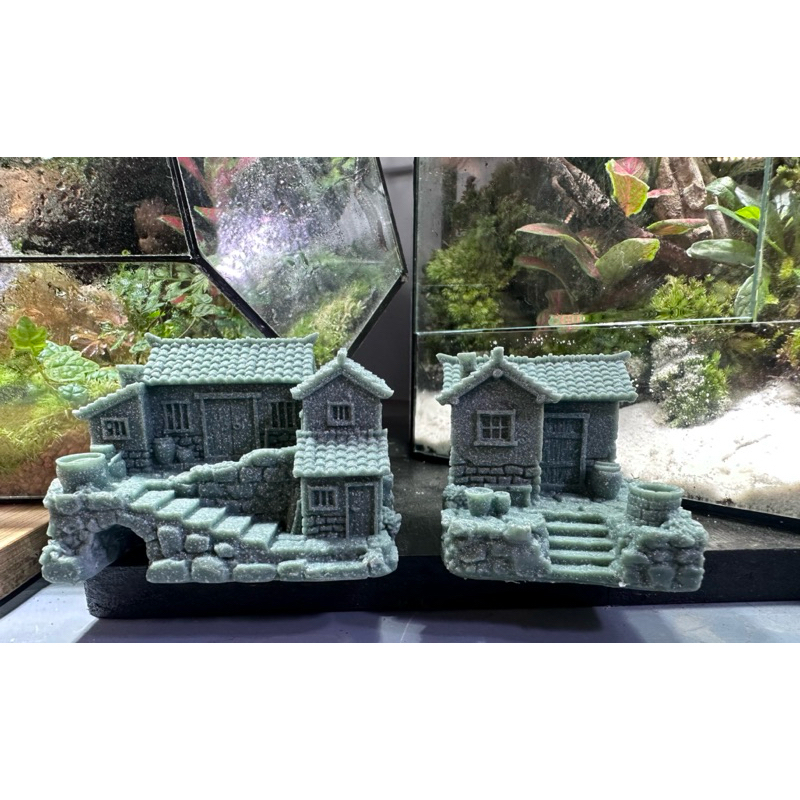 mô hình nhà tranh, xưa bằng đá decor tiểu cảnh,terrarium,non bộ