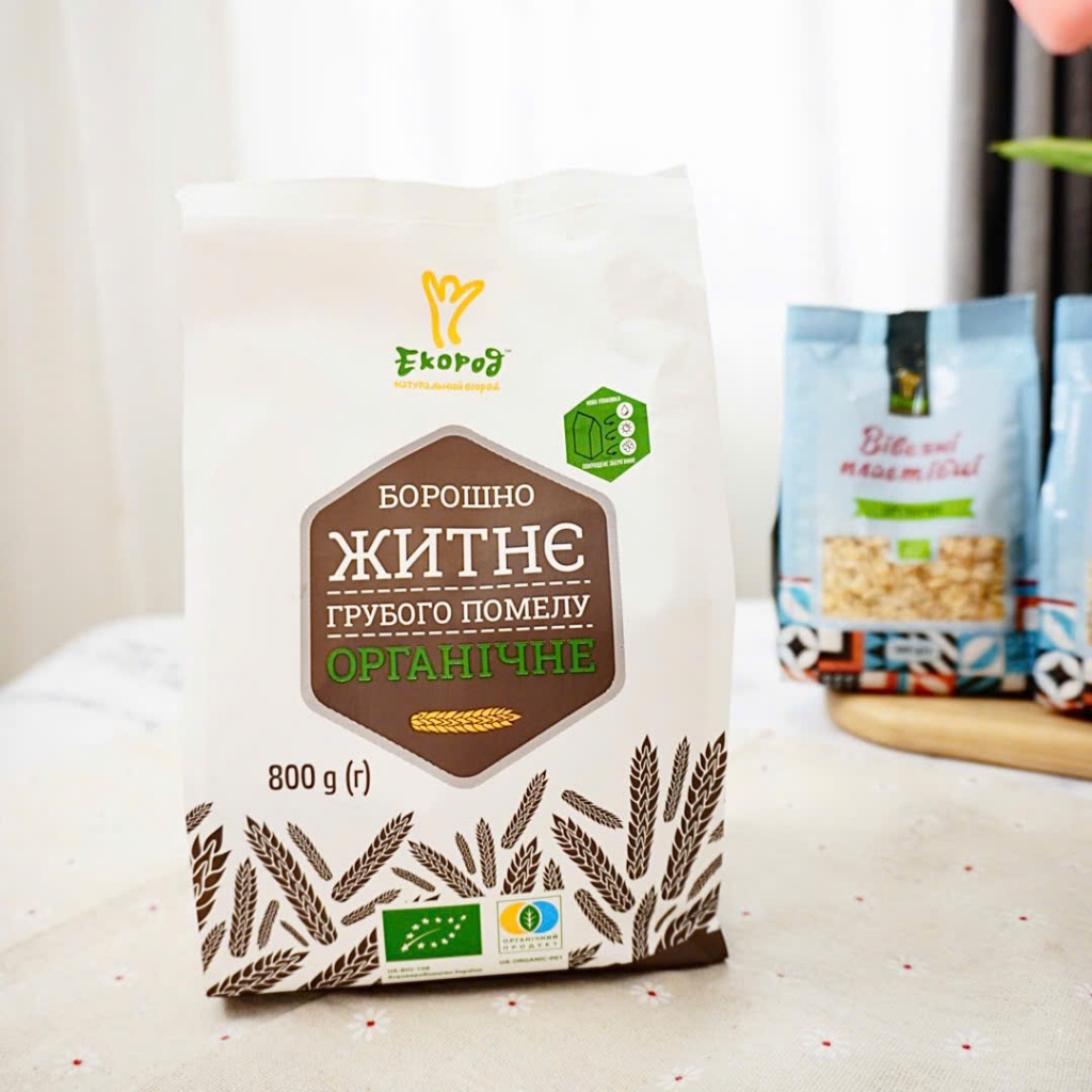 Bột lúa mạch đen hữu cơ Ecorod Organic Rye Floour 800g