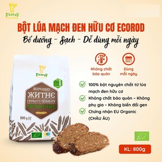 Bột lúa mạch đen hữu cơ Ecorod Organic Dark Rye Floour 800g