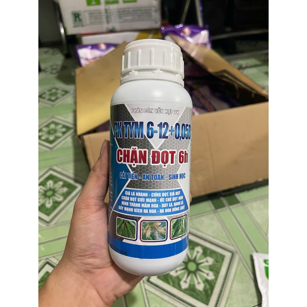 Phân bón PK chặn đọt cực mạnh – Kích ra hoa đồng loạt – An toàn, sinh học (Chai 500ml)