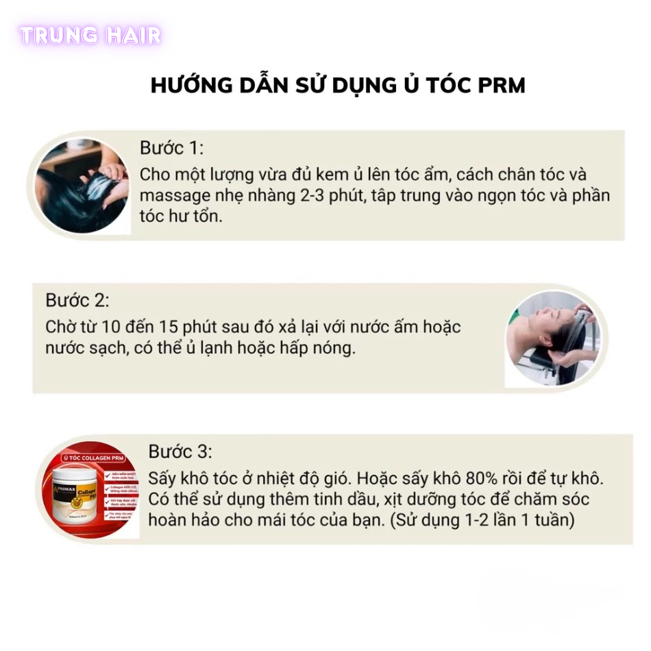 Kem ủ tóc Collagen PRM phục hồi tóc hư tổn chuyên sâu tại nhà giúp tóc chắc khỏe, mềm mượt