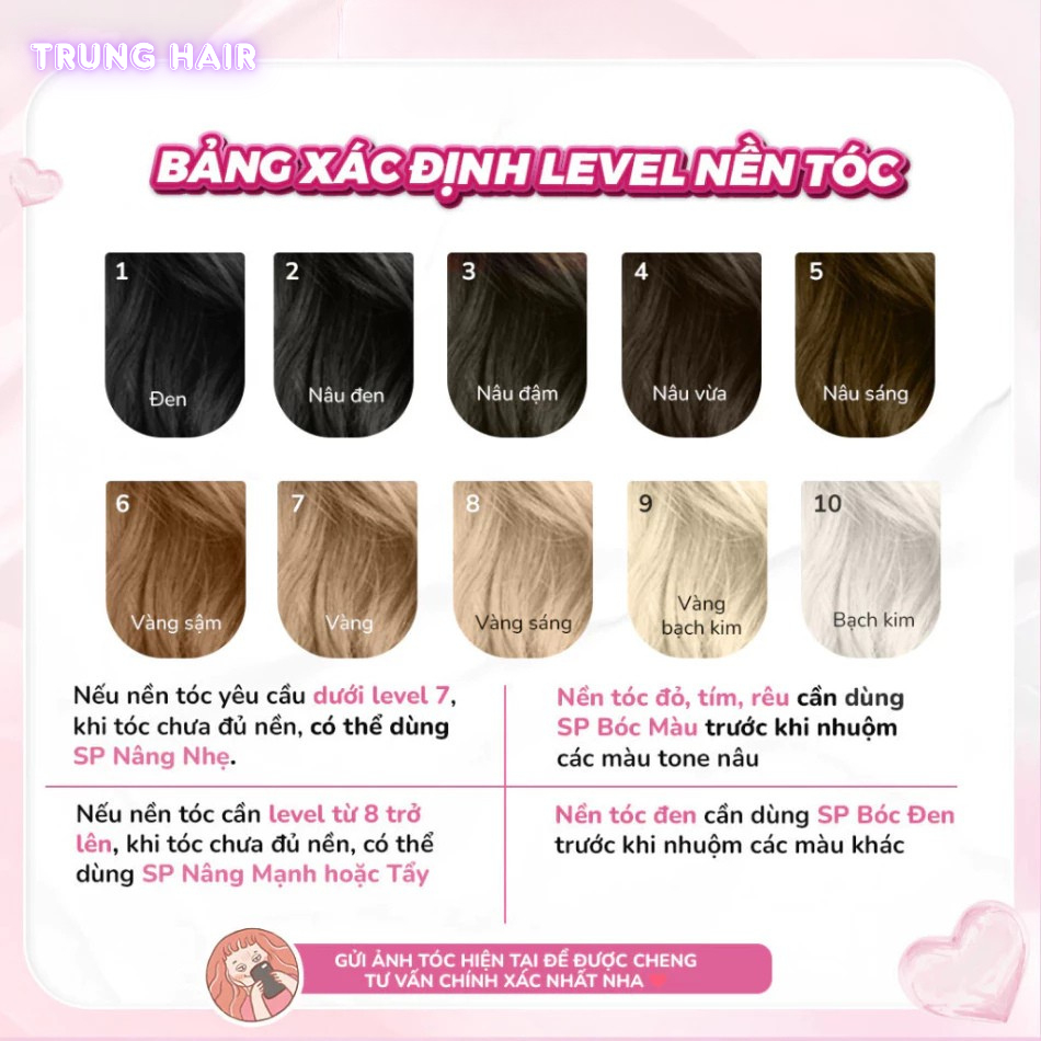 Thuốc nhuộm tóc NÂU MOCHA, NÂU LẠNH không tẩy, lên từ nền đen, tặng kèm trợ nhuộm| Trunghair