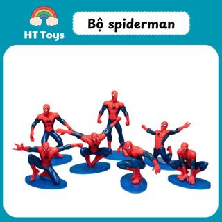 Bộ đồ chơi 7 hình spiderman kiểu dáng khác nhau thích hợp làm quà tặng cho bé HT Toys